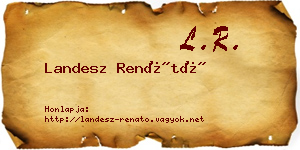 Landesz Renátó névjegykártya